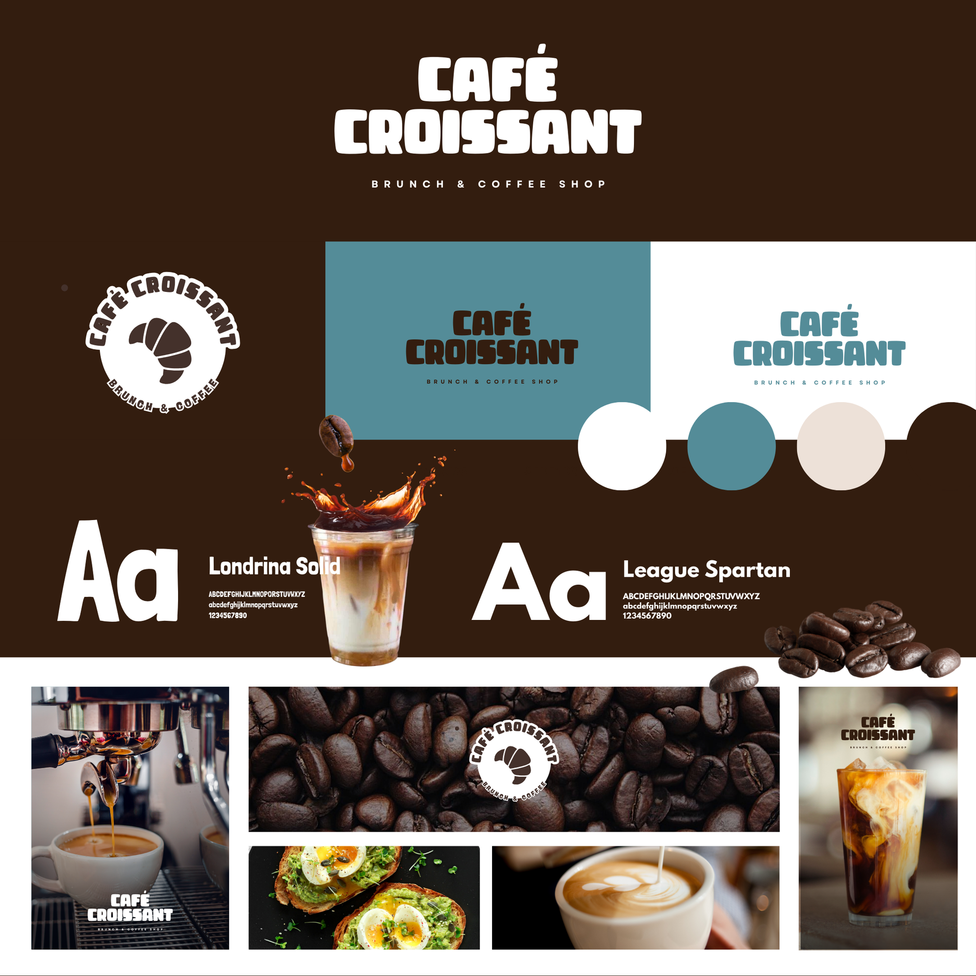 moodboard café brunch, logo pas cher, identité visuelle, packaging, logo